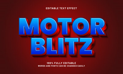 motor blitz editable text effect with a sport and race theme