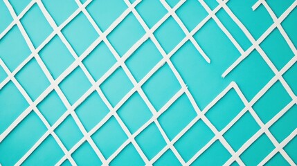 White grid pattern on a turquoise background