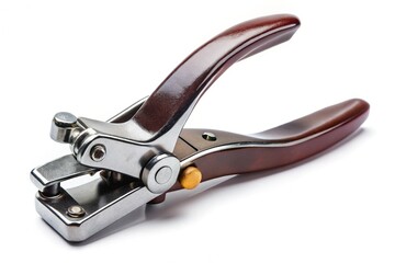 Obraz premium Leather Craft Hole Punch Tool Isolated on White Background - Professional Stock Photo