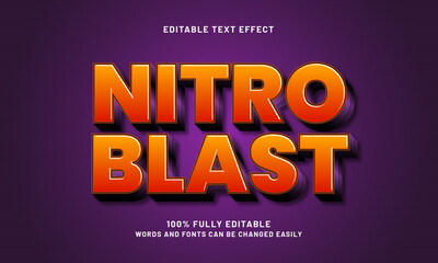nitro blast editable text effect with a sport and race theme