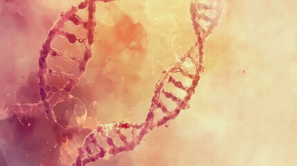 Abstract medical background illustration with dna helix, molecular structures, and digital elements for science, technology, and biotech designs


