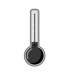 Cold thermometer with a snowflakes. Temperature weather thermometers meteorology, temp control thermostat device flat vector icon. Medical thermometers