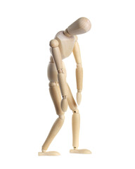 Depressed wooden doll