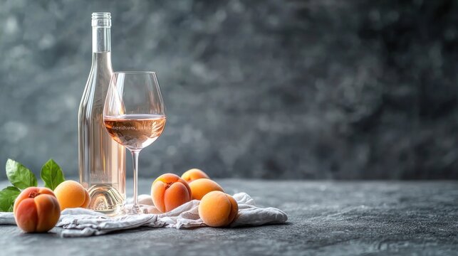 Pink Ros? Wine with Apricots