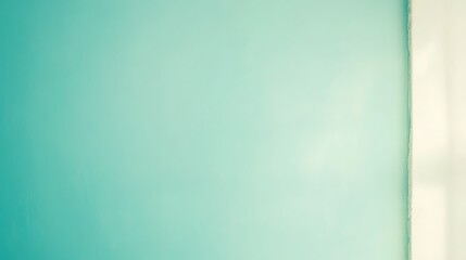 Teal wall, sunlit corner, interior