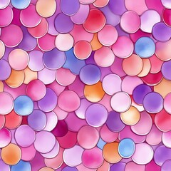 Vibrant Watercolor Circles Abstract Background