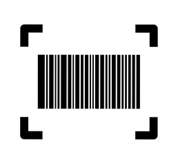 barcode icon vector on white background