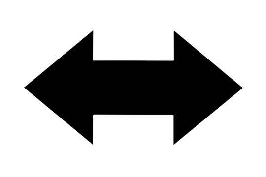 double sided arrow icon vector on white background. two way arrow icon