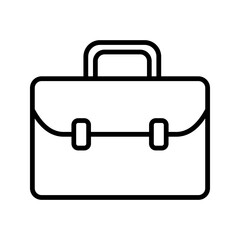 Briefcase icon color editable on white background