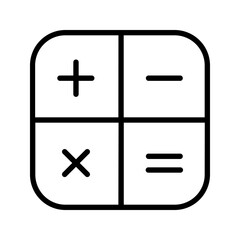 Obraz premium Calculator icon color editable on white background