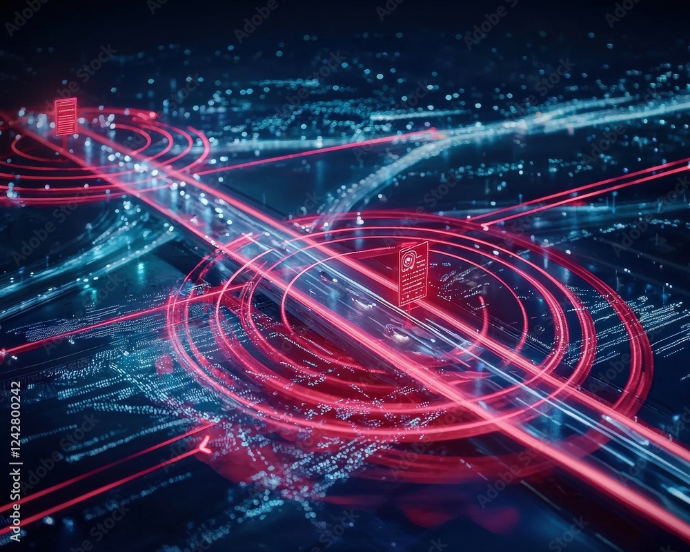 Poster smart traffic signals responding dynamically to vehicles
