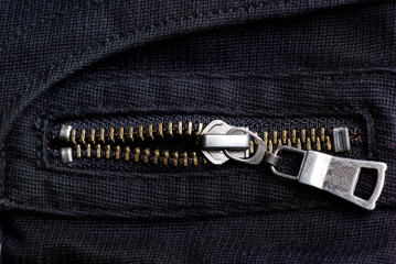Close up shot of zipper
