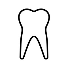 tooth icon color editable on white background
