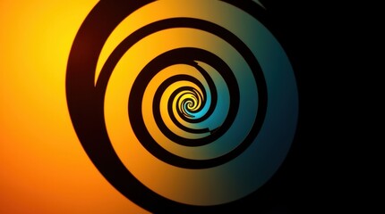 Fototapeta premium Spiraling journey through vibrant colors and mesmerizing patterns in a digital art experience
