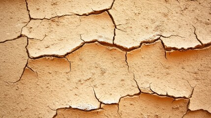 Cracked earth surface showing arid land dryness