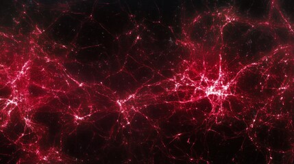 Obraz premium Crimson Cosmic Web A Glowing Celestial Network