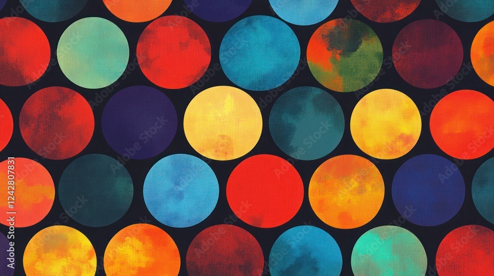Aufkleber colorful circles abstract pattern design