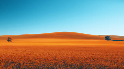 Silent Moment in Golden Desert