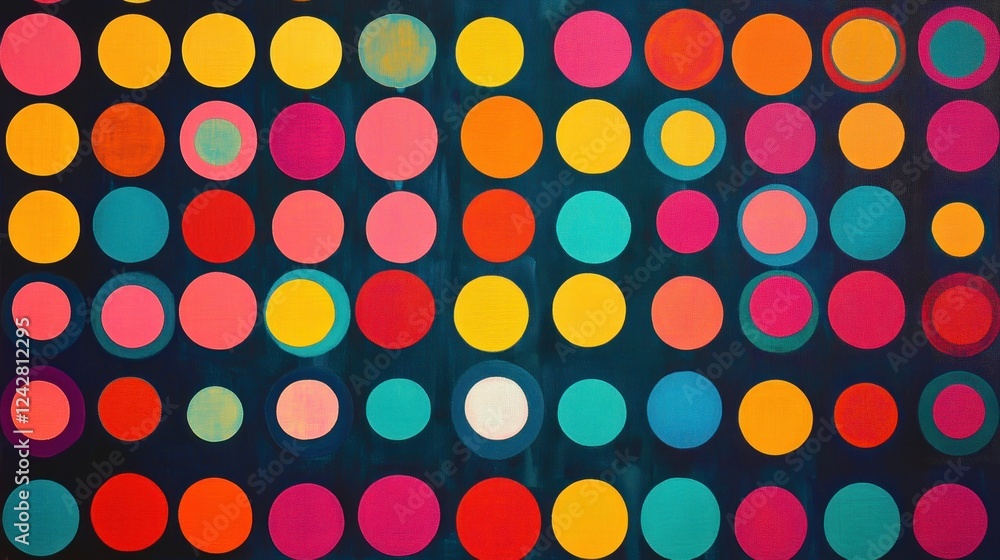 Poster colorful circles abstract art pattern design