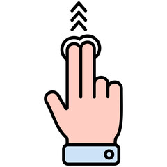 Hand Gesture Swipe Up Icon