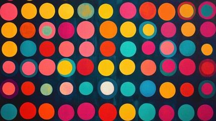 Colorful Circles Abstract Art Pattern Design