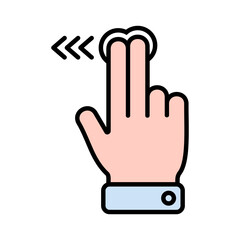 Hand Gesture Swipe Left Icon