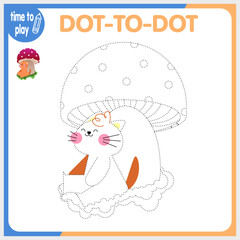 children's educational game. logic game. connect the dots by numbers. handwriting training. coloring book. ginger cats.	
