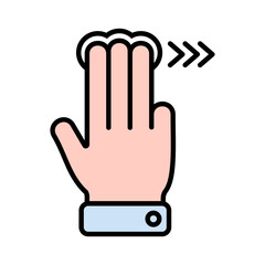 Hand Gesture Swipe Right Icon