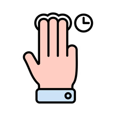 Hand Gesture Timer Screen Icon