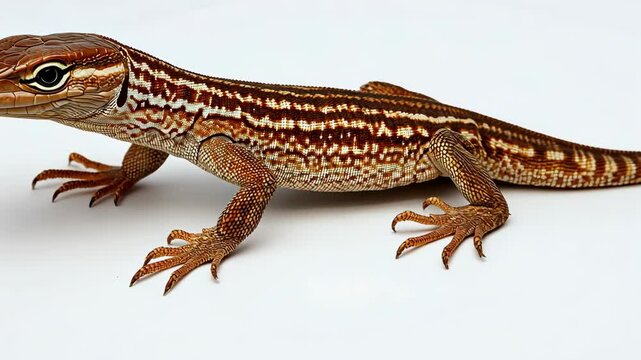Colorful lizard in a studio setting showcasing its detailed patterns and unique features