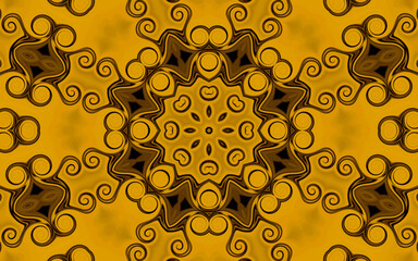 abstract background with golden ornament