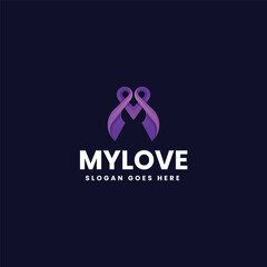 My Love Gradient Colorful Logo
