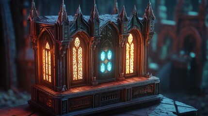 Obraz premium Gothic Altar: A Digital Masterpiece