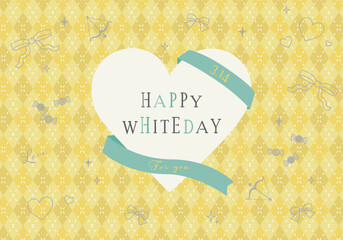 ホワイトデー素材イラスト デザイン_アーガイル01