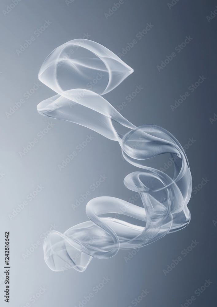 Poster digital art piece that appears to be a 3d rendering of a wave or a wave-like shape.