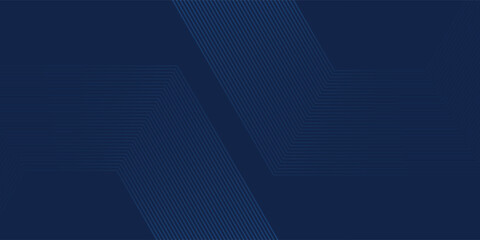 Dark blue background. Modern line stripes curve abstract presentation background design