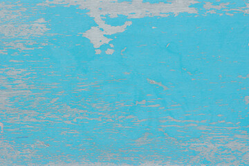 Old grunge wood plank texture background. Vintage blue and white peeling wooden board wall have antique cracking style object for furniture design. Painted weathered table woodworking hardwoods empty.