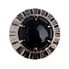 Vintage metal buttons, isolated on a white background.