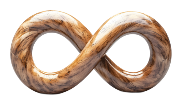Interconnected infinity on a transparent background. isolated background.
