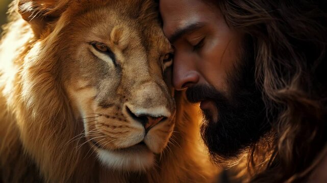 Portrait of jesus as the lion of judah a symbol of strength and leadership in art