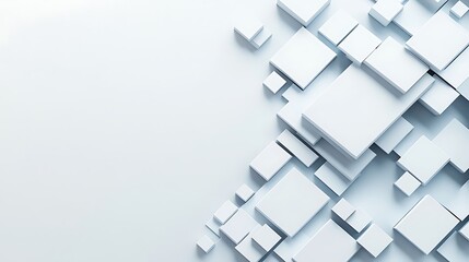 Fototapeta premium White Cubes Abstract Background