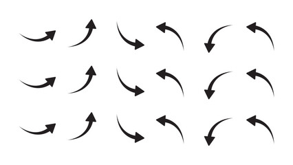 set of curve arrows