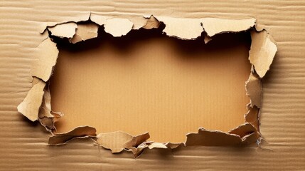 Ripped Cardboard Texture Background, Empty Space for Design