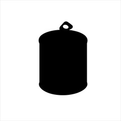 Tin can    silhouette vector icon sign symbol illustration design.