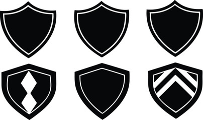 Shield silhouette set,security shield set