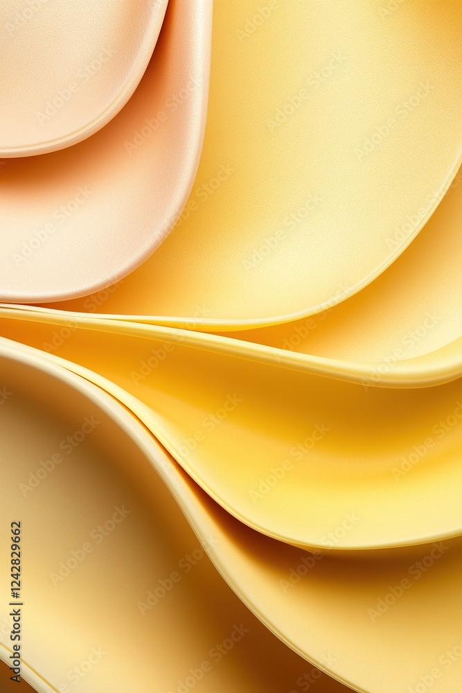 Poster large overlapping shapes in various shades of yellow create a modern and vibrant abstract design, pr