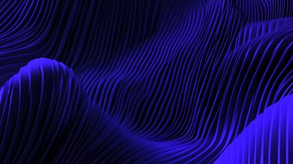  Royal blue wave on black background, creating a dynamic contrast with fluid, elegant motion, perfect for abstract, design, and artistic concepts.