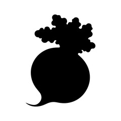 Turnip silhouette vector icon sign symbol illustration design.