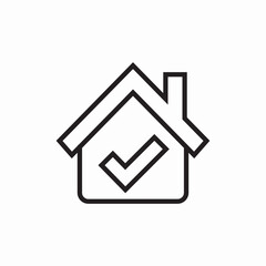 House approved check icon vector sign
