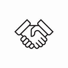 Real estate handshake icon vector sign